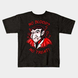 Kawaii Vampire No Blood No Treat On Halloween Kids T-Shirt